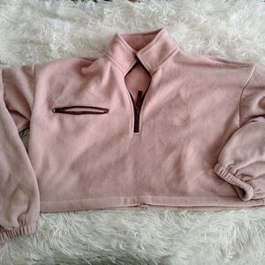 Forever 21 Pink Quarter-Zip Sweater